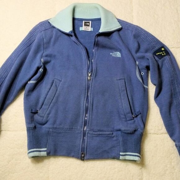 THE NORTH FACE Women's Blue Jacket Full Zipper Size Small - Picture 1 of 8